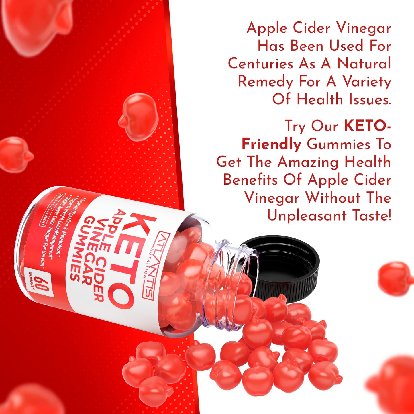 Atlantis Nutrition Keto ACV Gummies, 60 Count