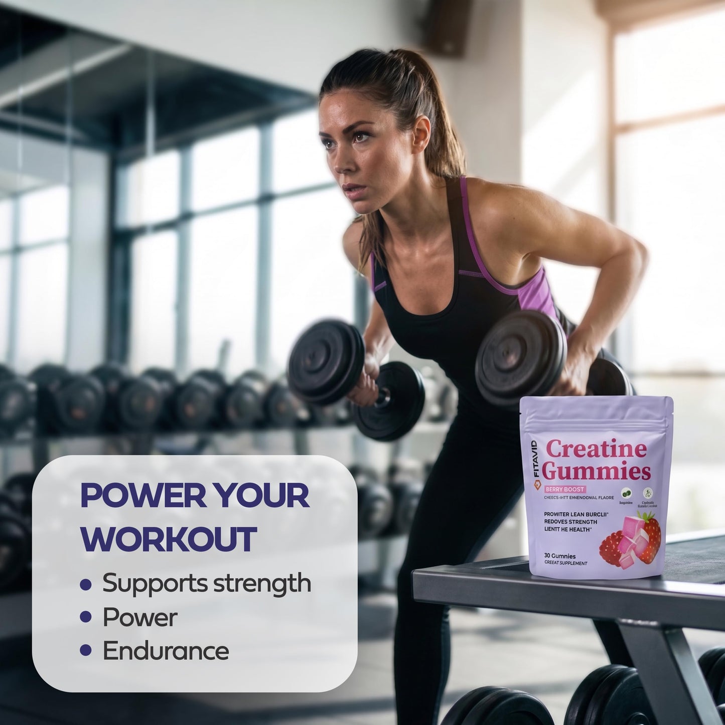 FITAVID Creatine Gummies 36 Count