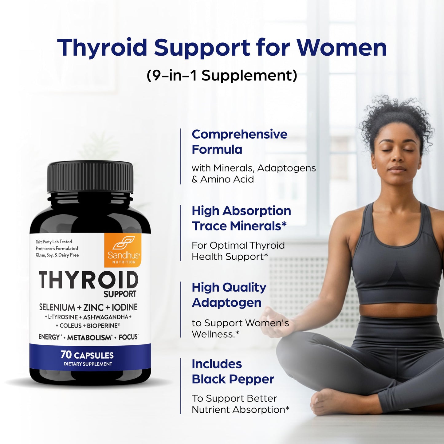 Sandhu's Thyroid Support Complex Capsules 210