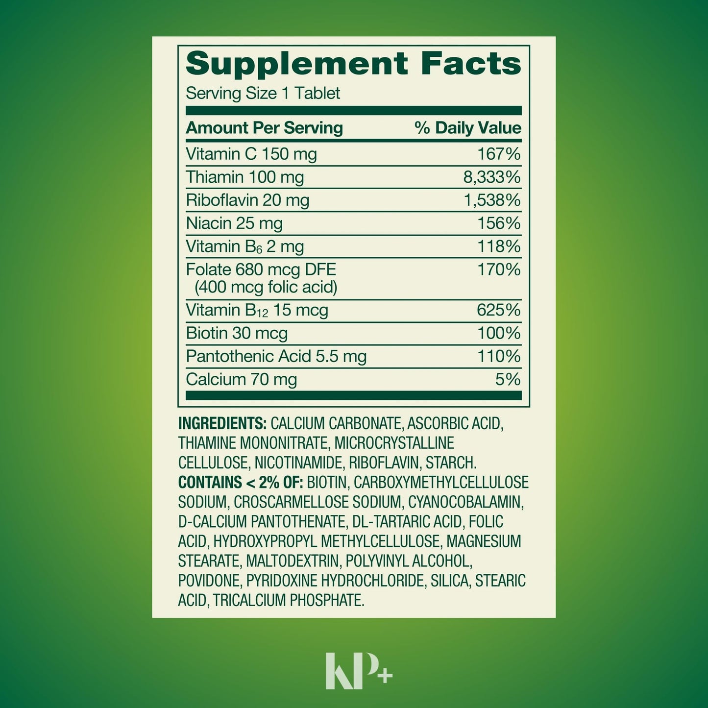 KP+ Super Vitamin B-Complex Tablets 500
