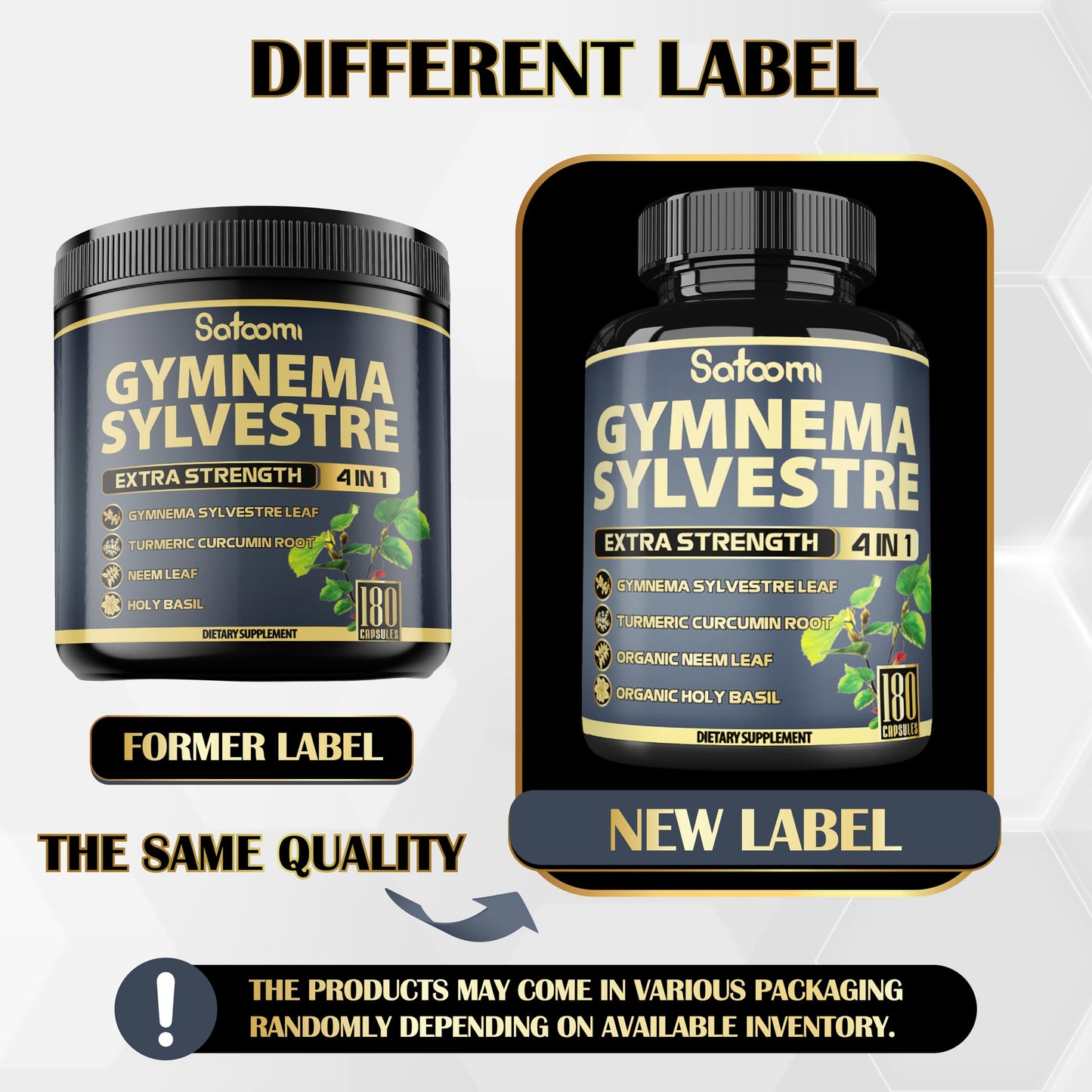 Satoomi Pure Gymnema Sylvestre Capsules Extract, 180 Capsules