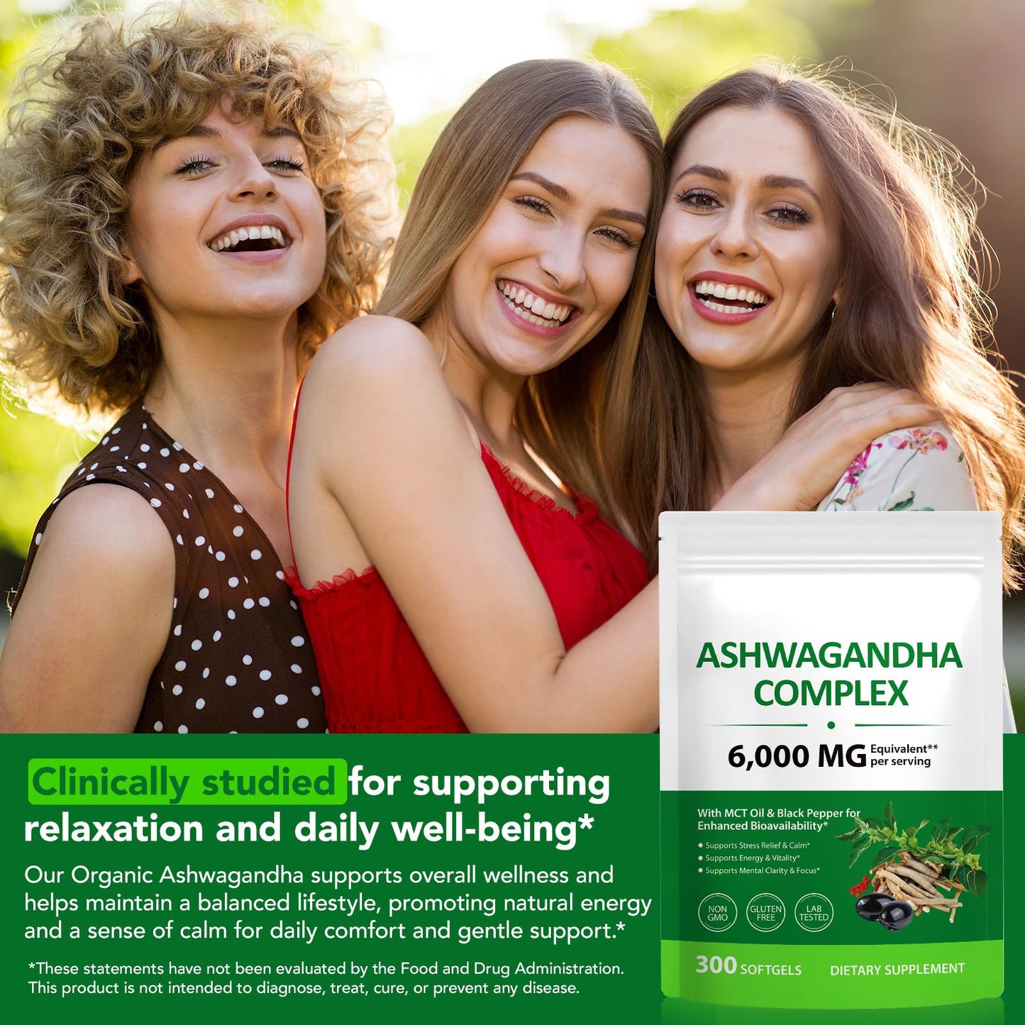 SBHEANGBA Ashwagandha Supplements Softgel 300 Count
