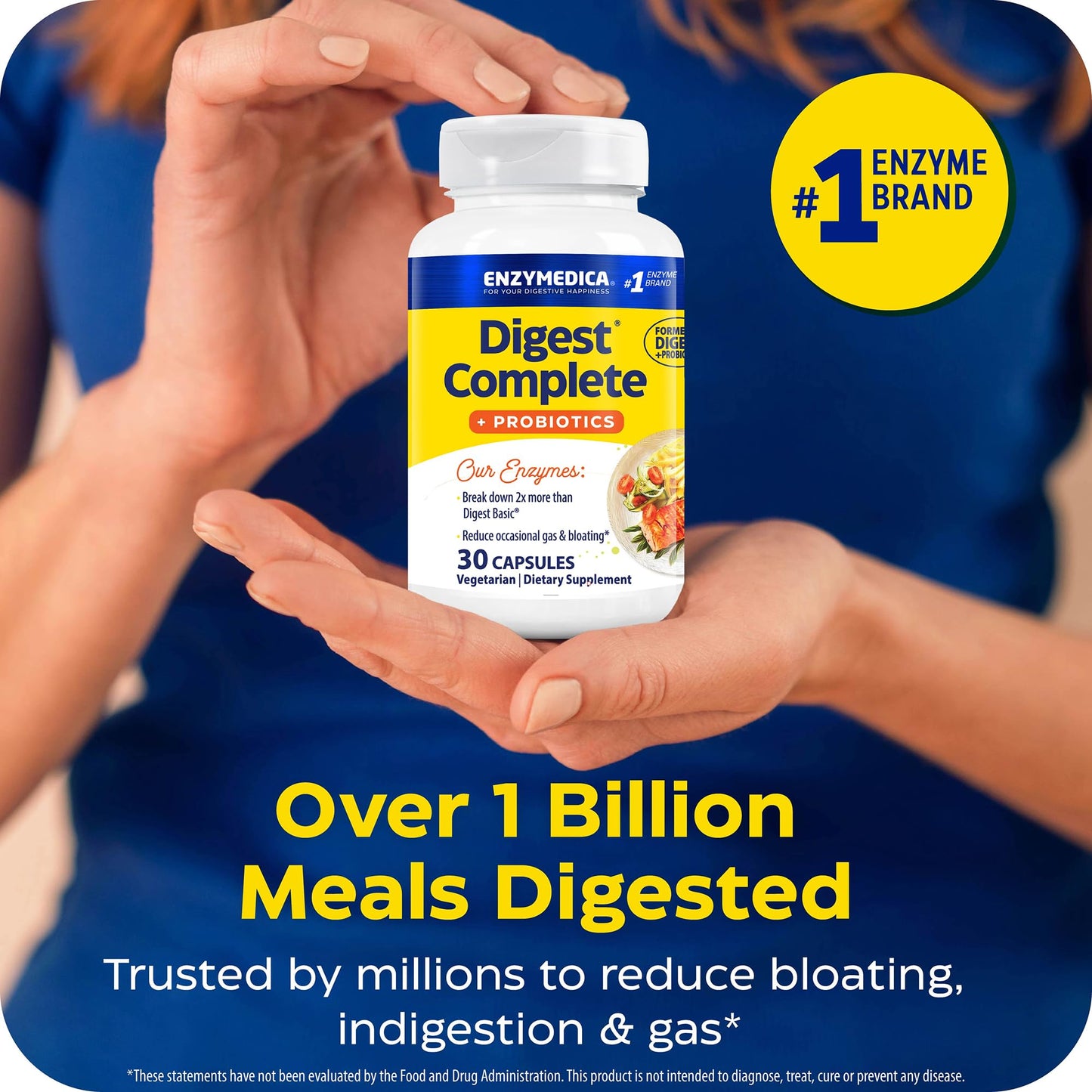 Enzymedica Digest Complete + Probiotics Digestive Enzyme Capsules, 30 Capsules