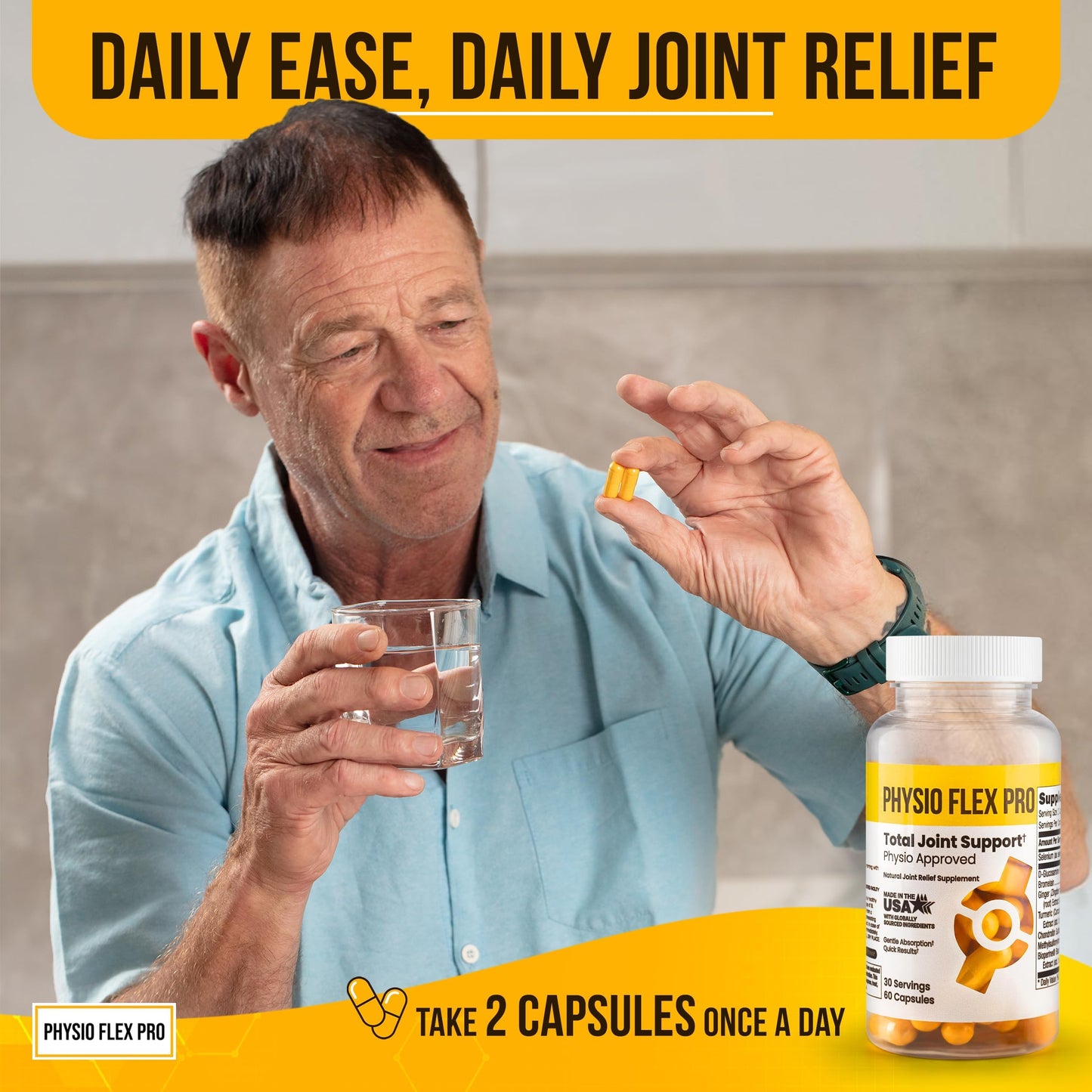 Physio Flex Pro Total Joint Support Supplement Capsule 60 Count