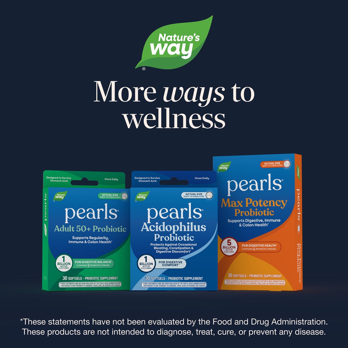 Nature's Way Probiotic Pearls Acidophilus Softgels 90