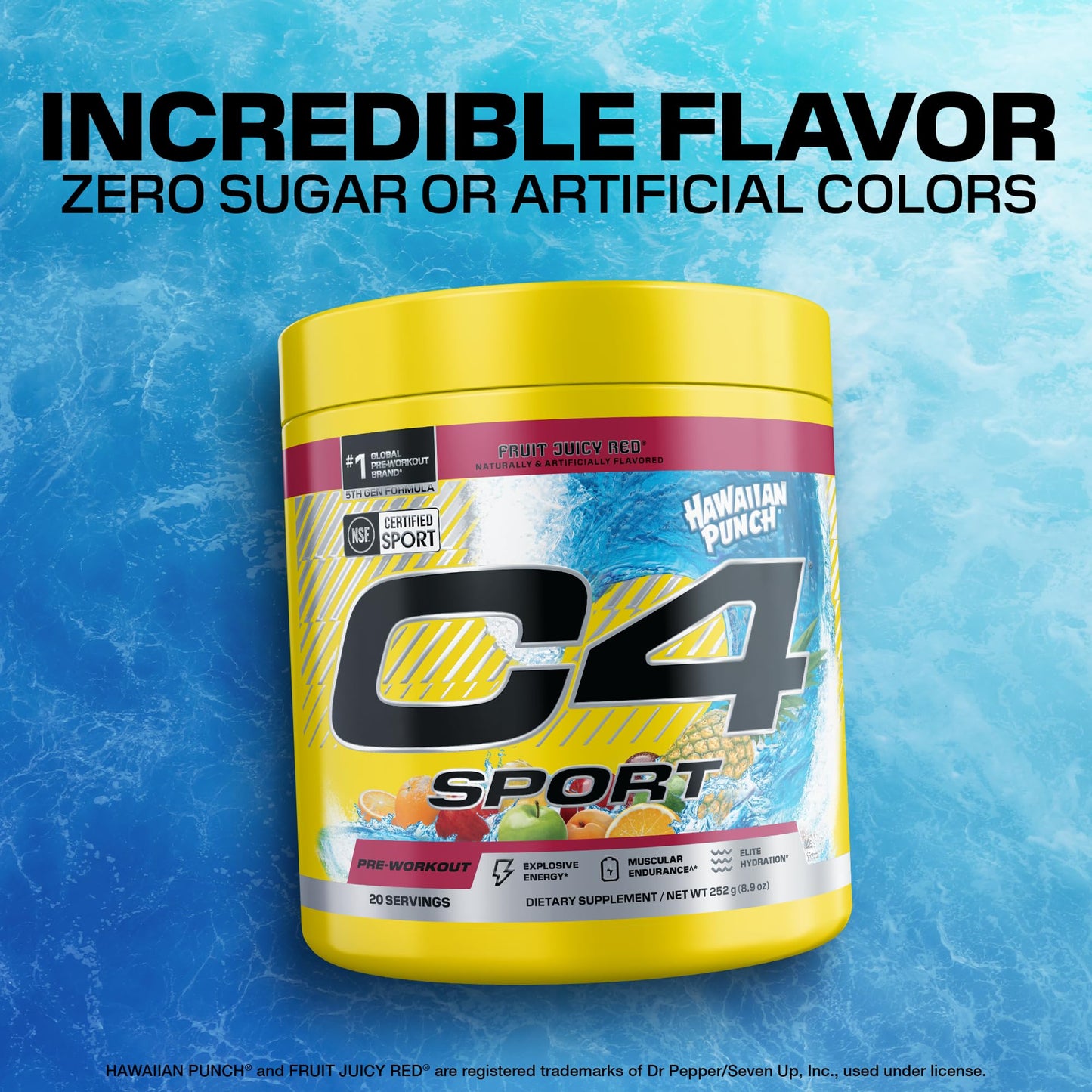 C4 Sport Pre Workout Powder Hawaiian Punch 8.61 Ounce