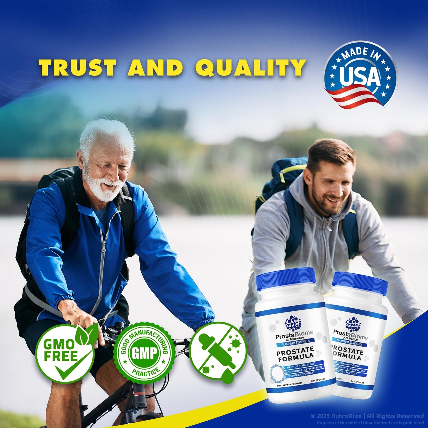 NutraRize ProstaBiome Prostate Support Capsules, 180 Capsules