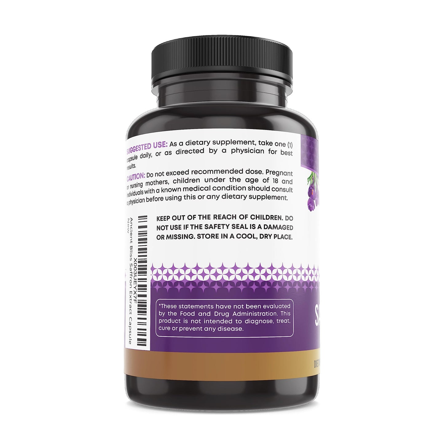 Ancient Bliss Saffron Extract Capsules 60 Capsules