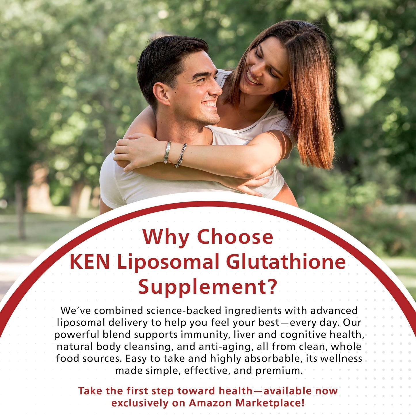 KEN Liposomal Glutathione with MCT Oil, 2400mg Blend, Vitamin C&E, Halal Softgel 120 Count