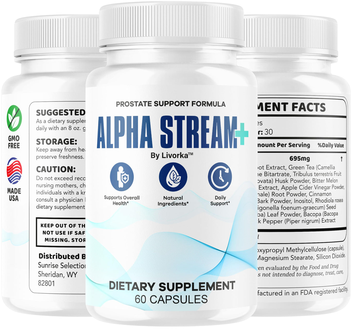LIVORKA Alpha Stream Plus Health Capsules, 300 Capsules