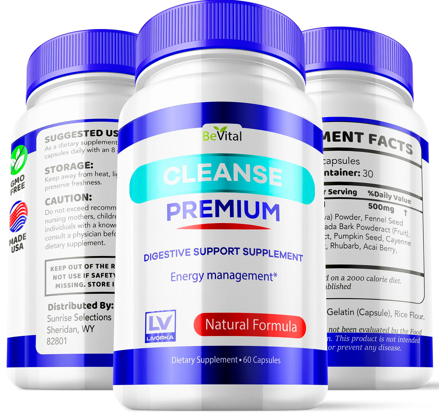 LIVORKA Bevital Cleanse Premium Capsule, 300 Capsules