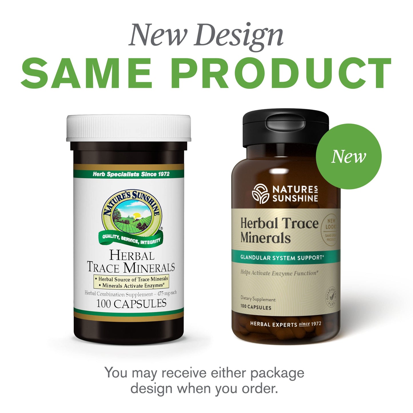 Nature's Sunshine Herbal Trace Minerals Capsules 100