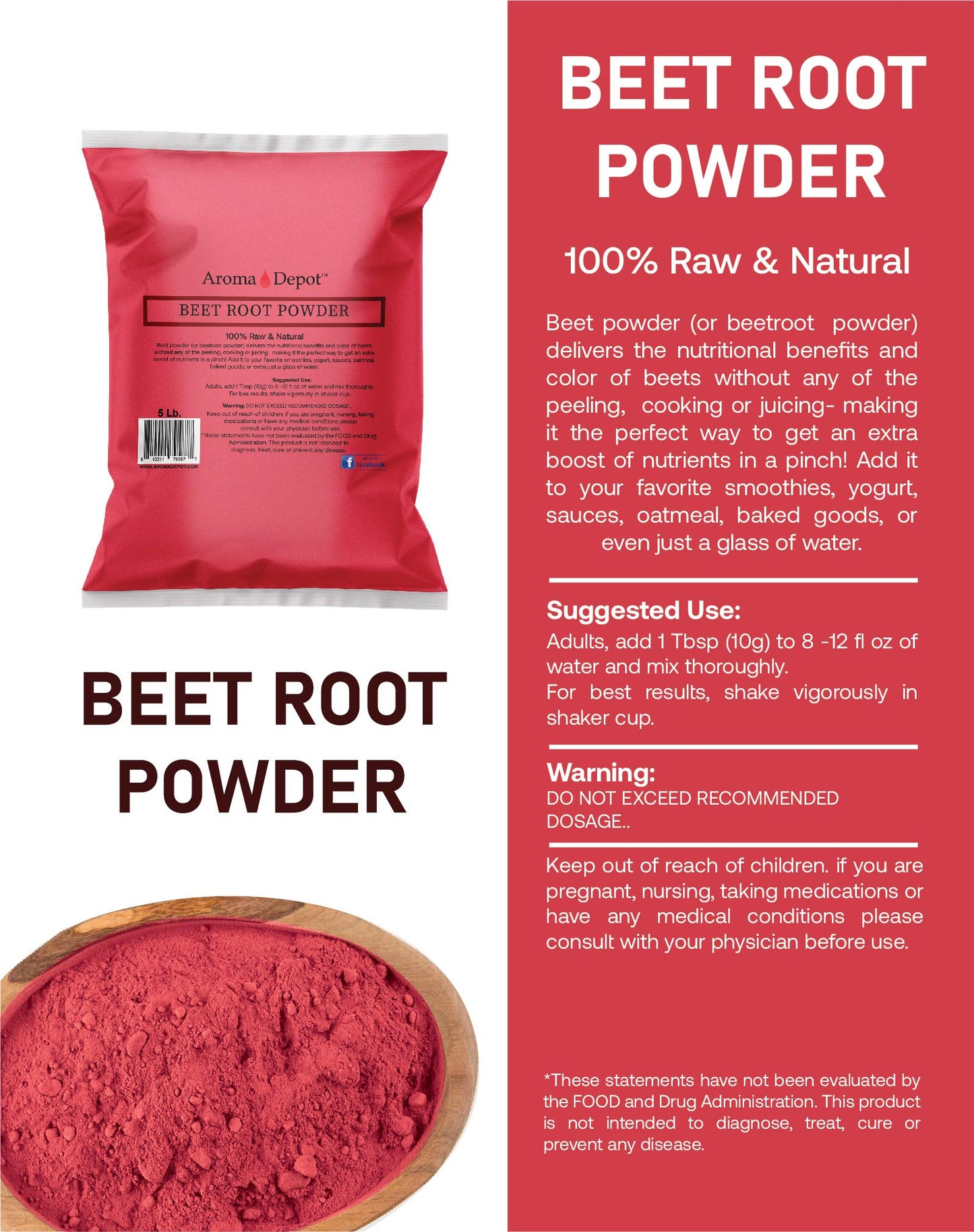 Aroma Depot Beet Root Powder 1 oz
