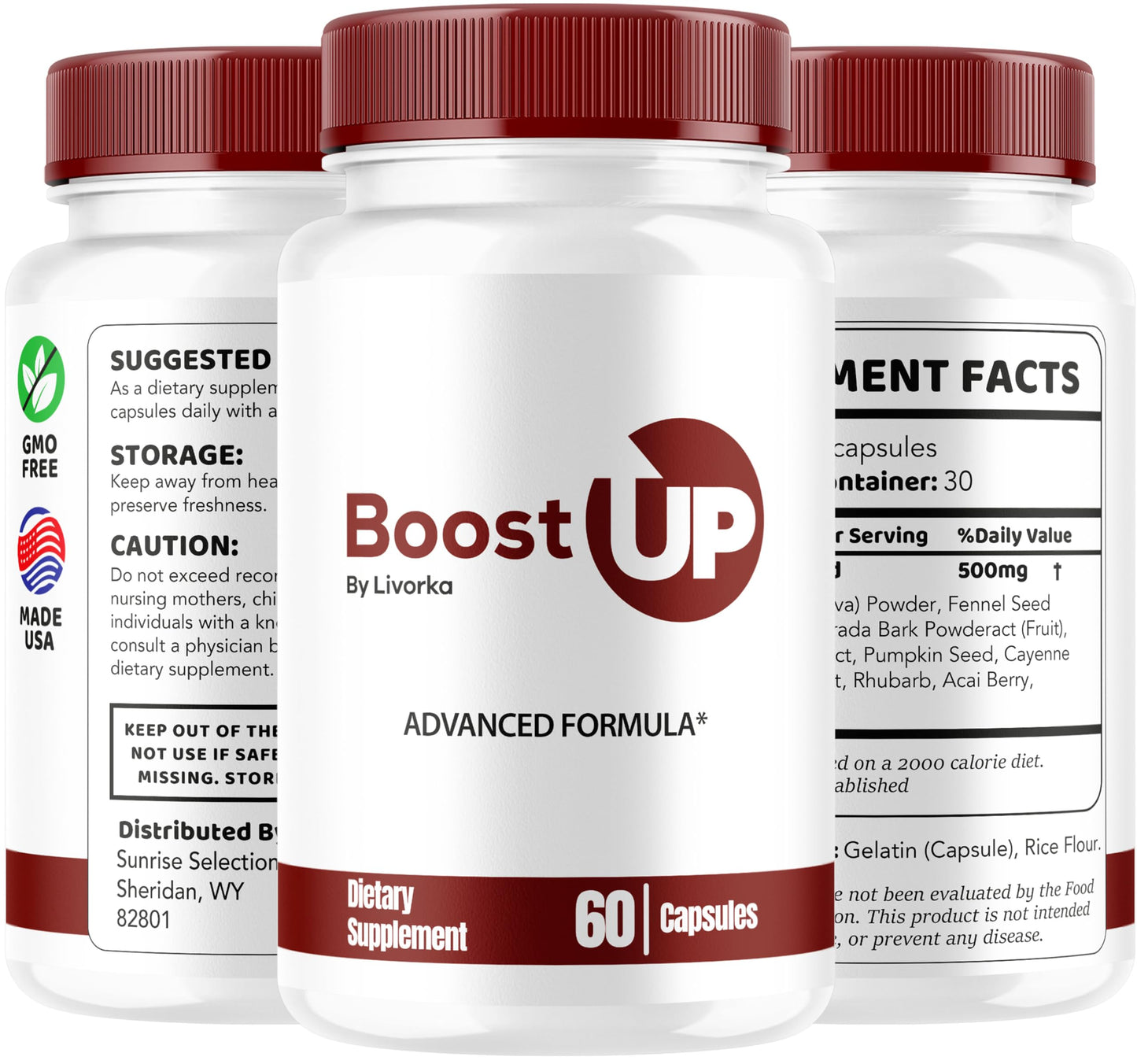 LIVORKA Boost Up Advanced Formula Supplement for Men, 180 Capsules