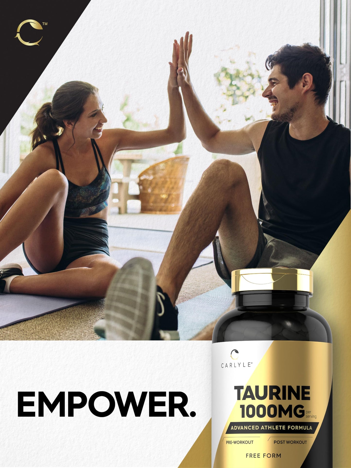 Carlyle Taurine 1000mg Capsules, 400 Capsules