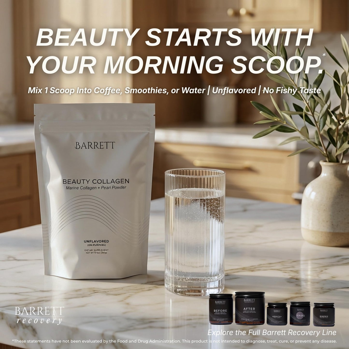 Barrett Recovery Beauty Collagen Powder 10.6 Ounce