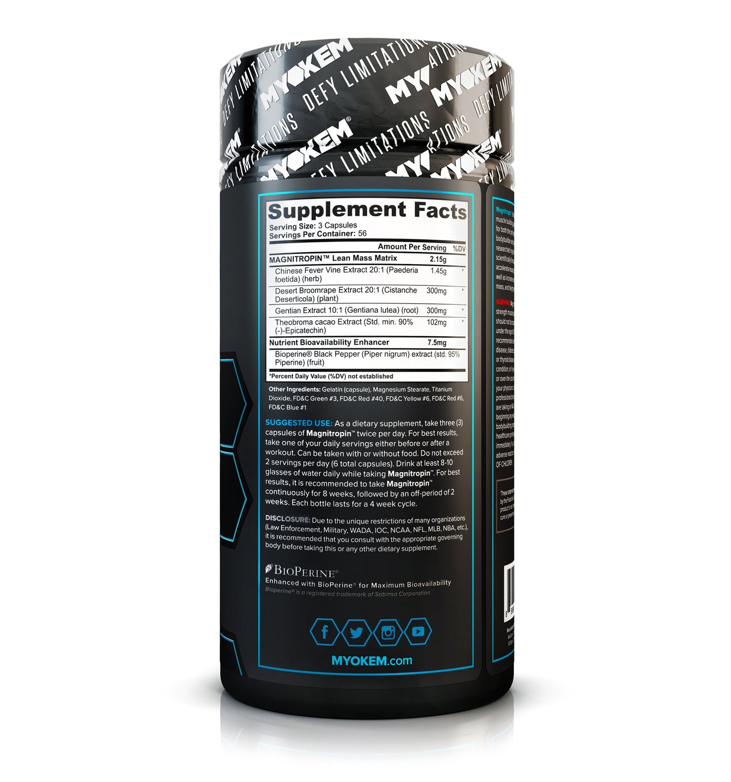MYOKEM Magnitropin Advanced Lean Muscle Complex Capsule 168 Capsules