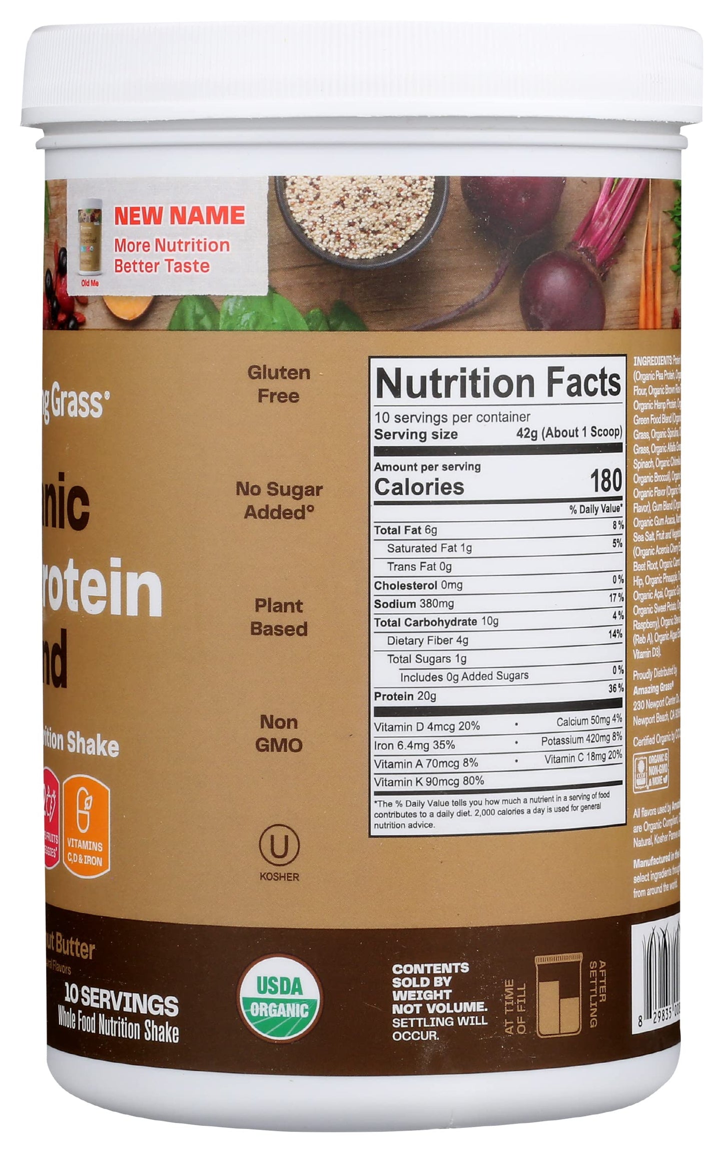 Amazing Grass Organic Protein Blend Chocolate Peanut Butter Protein Powder, 14.8 Ounce