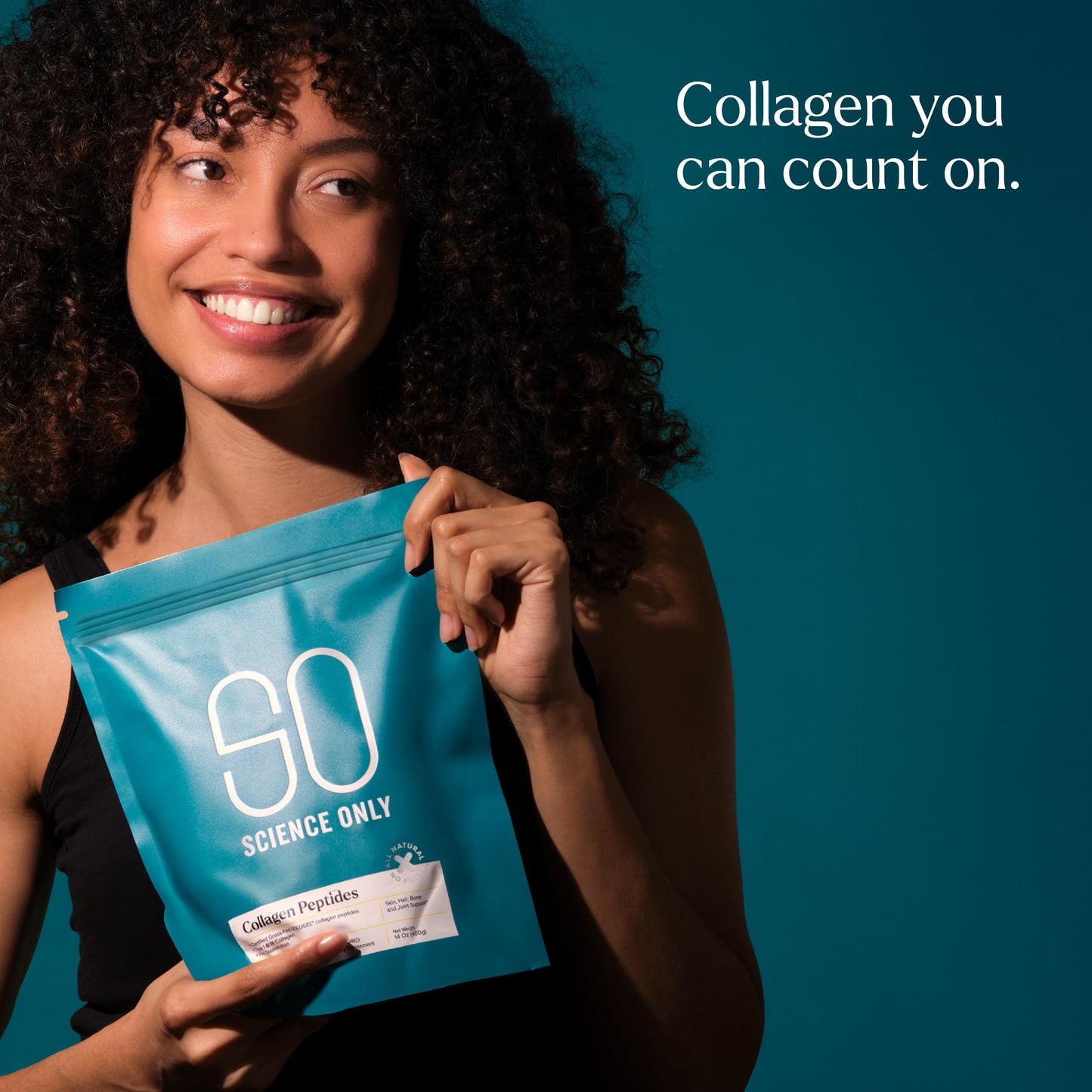 SO Science Only Certified Grass-Fed Collagen Peptides Powder, 14 oz