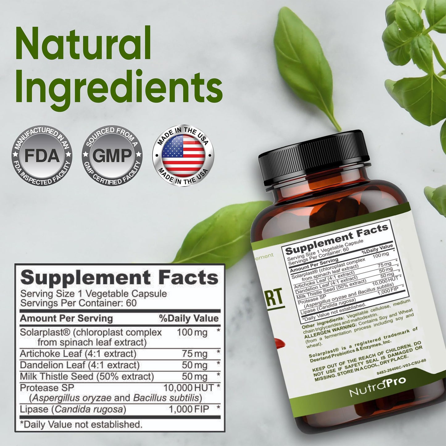 NutraPro Liver Health Formula & Gallbladder Support Capsules, 60 Capsules