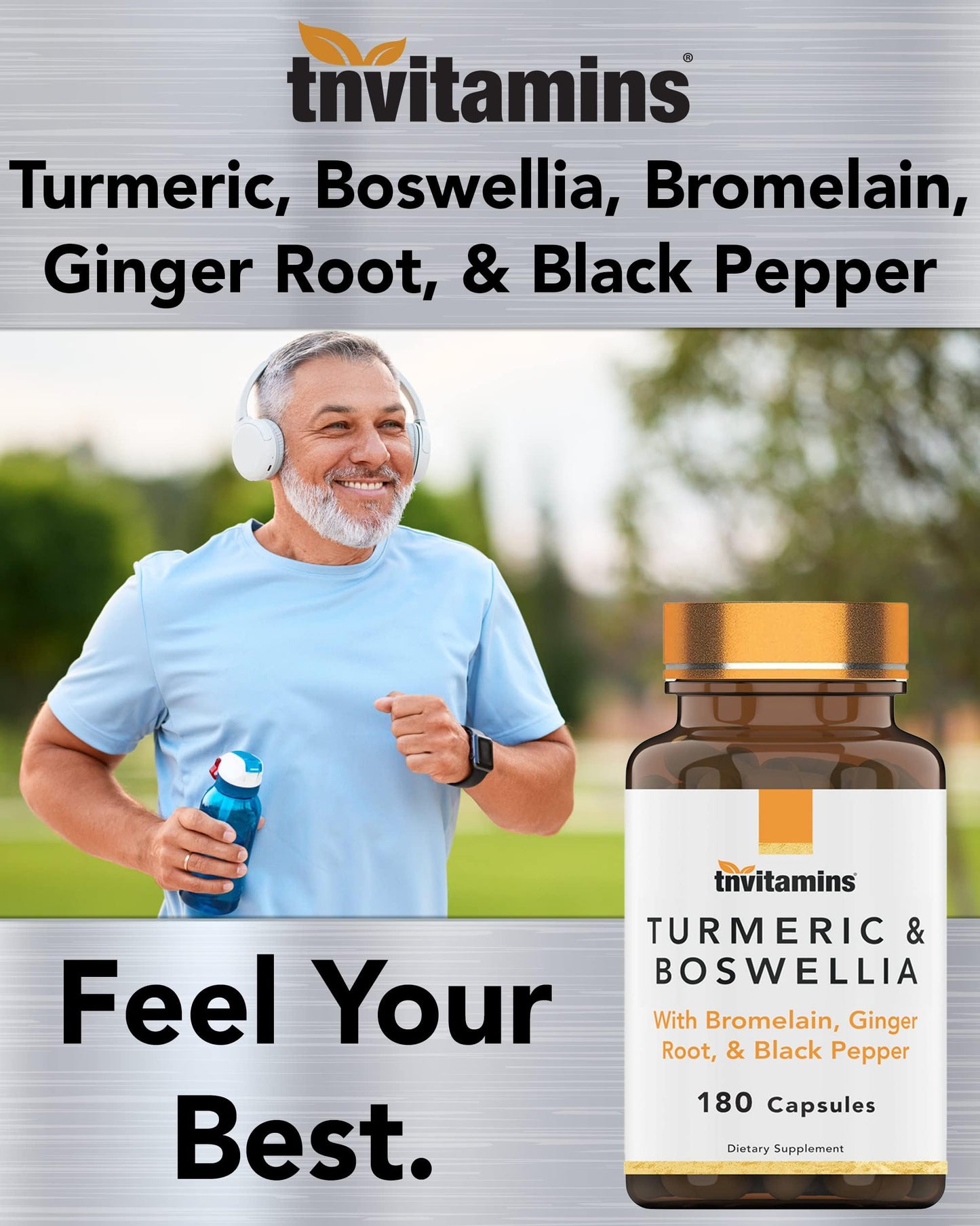 tnvitamins Turmeric & Boswellia Complex 180 Capsules