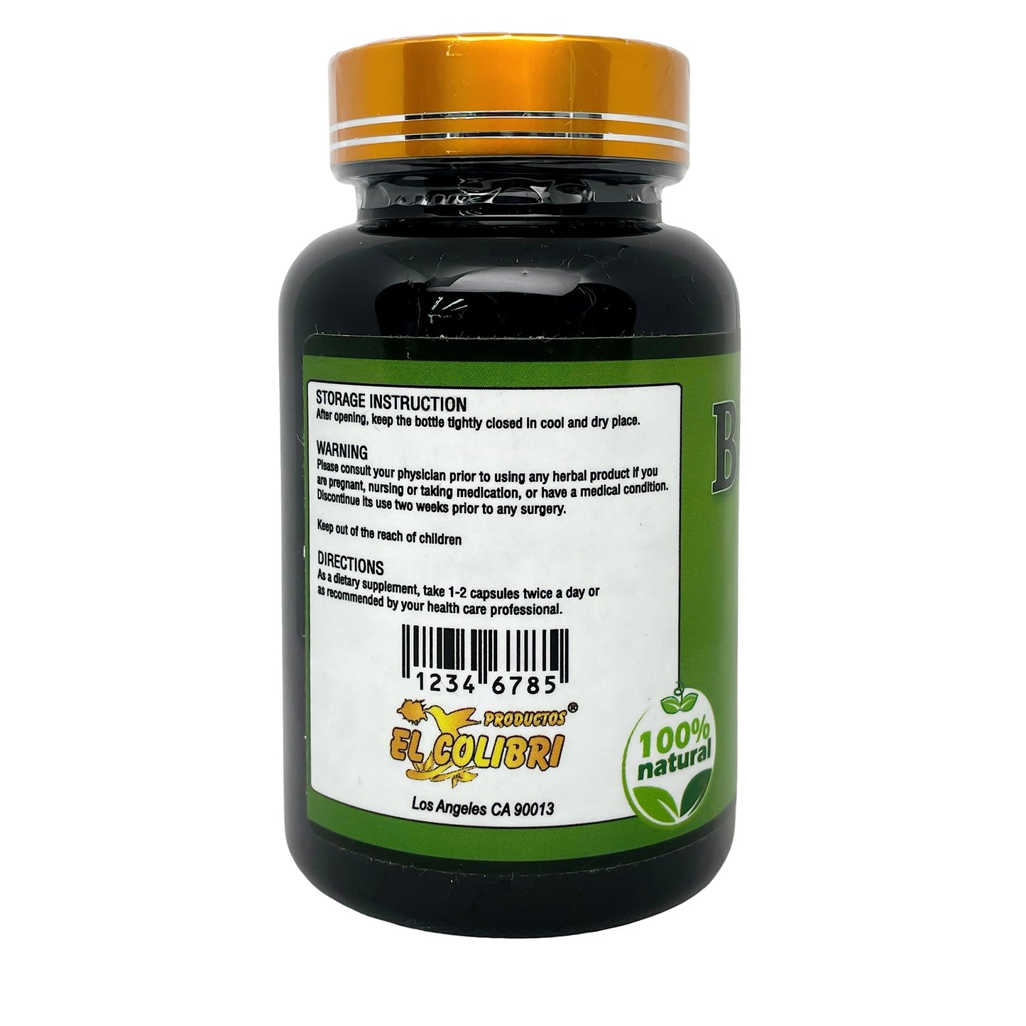 Productos El Colibri Boldo Leaves Extract Capsules 90