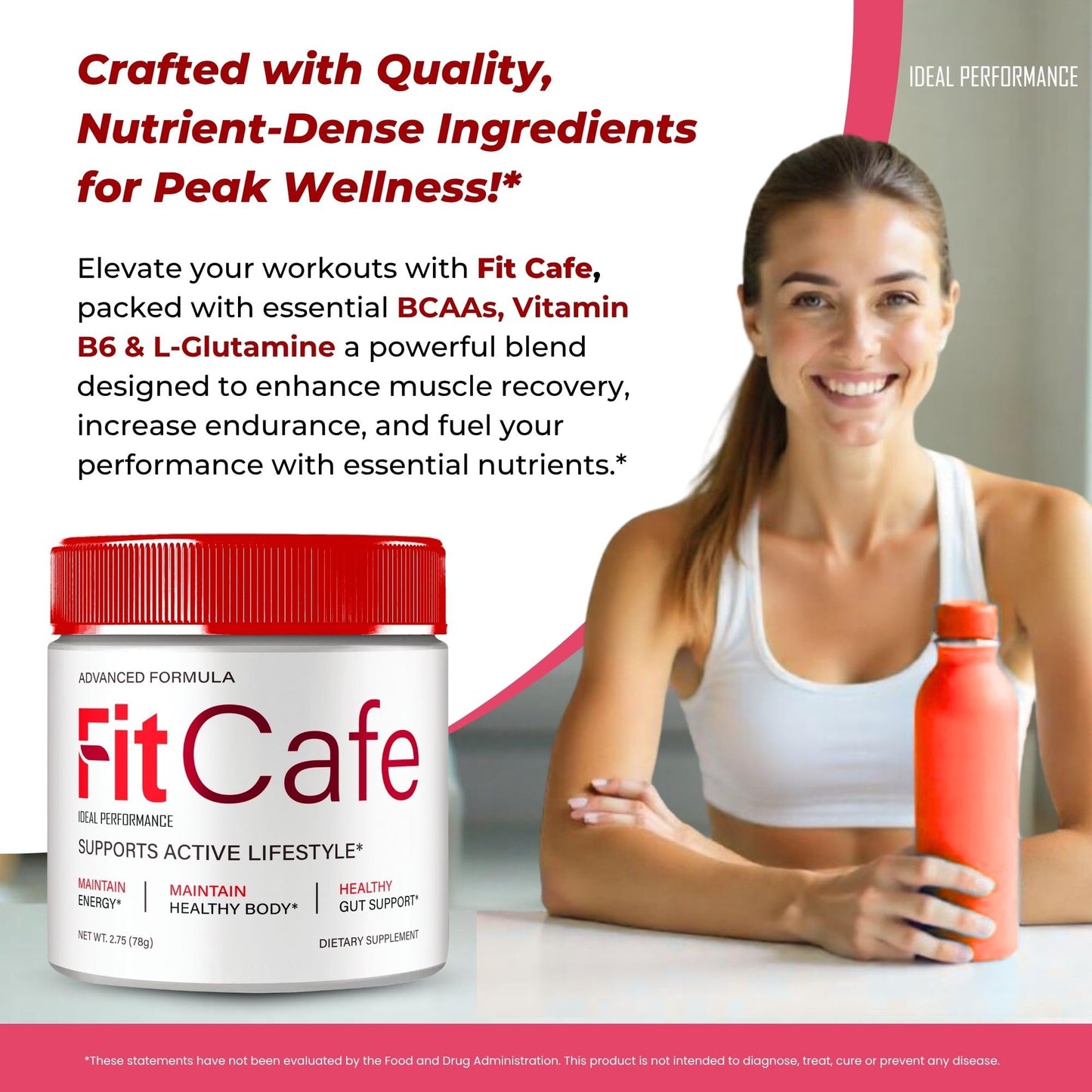IDEAL PERFORMANCE Fit Cafe Powder, 4-Pack