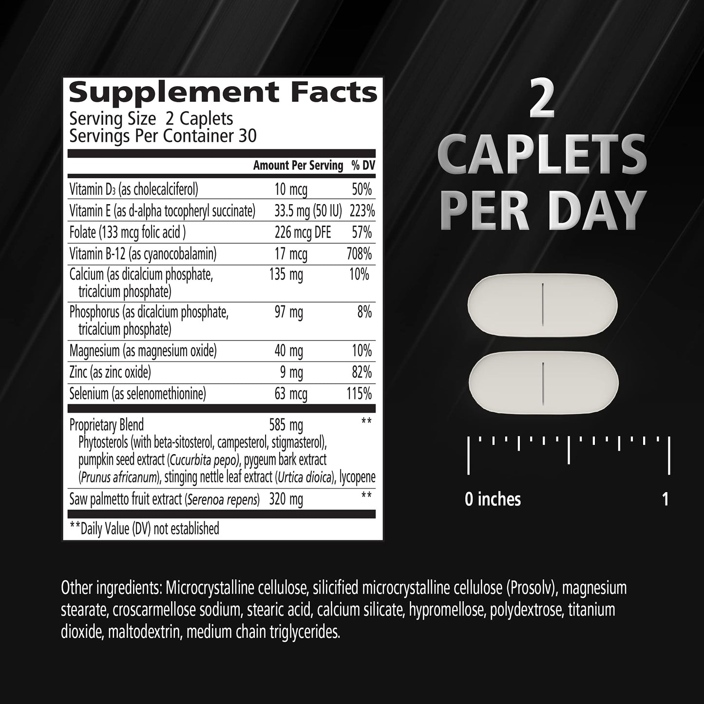 Urinozinc Prostate Plus Caplets with Saw Palmetto & Beta Sitosterol, 60 Count