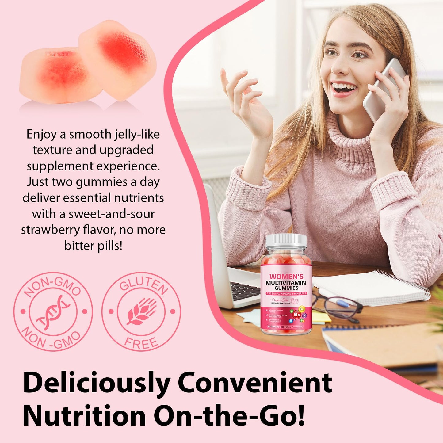 ucobrusay Sugar-Free Women's Multivitamin Gummies 60 Gummies