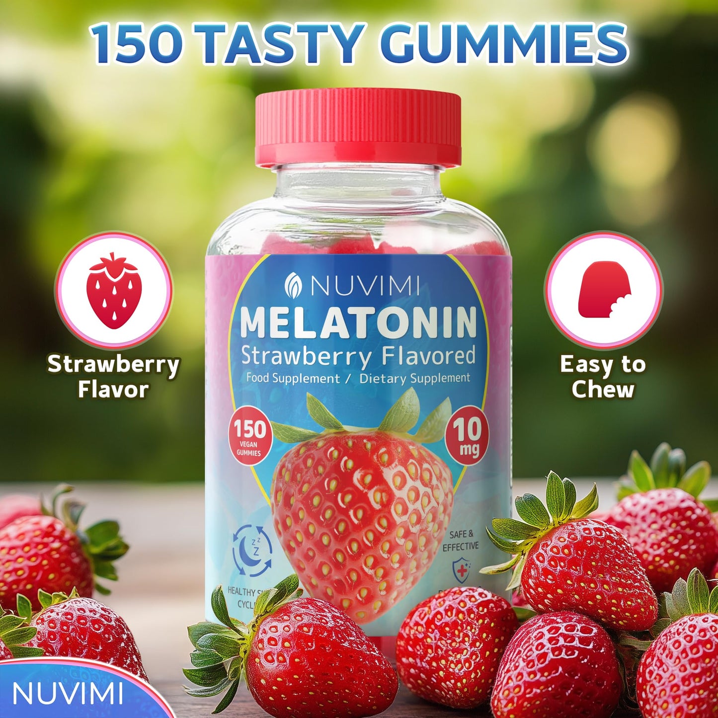 NUVIMI Melatonin Gummies 10 mg, 150 Gummies