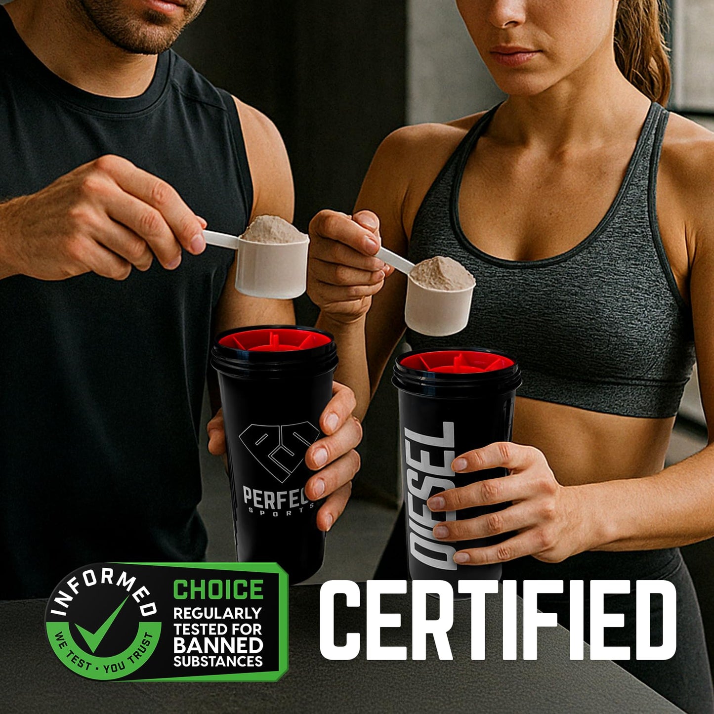 PERFECT SPORTS Diesel 100% New Zealand Whey Protein Isolate Powder, Chocolate Peanut Butter, 80 Servings