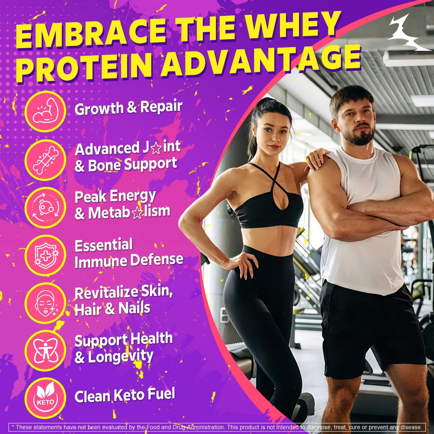 NEVISS Whey Protein Gummies 10g Grass-Fed + Collagen Peptides BCAA EAA GLP-1, 0.5 Ounce Pack of 2