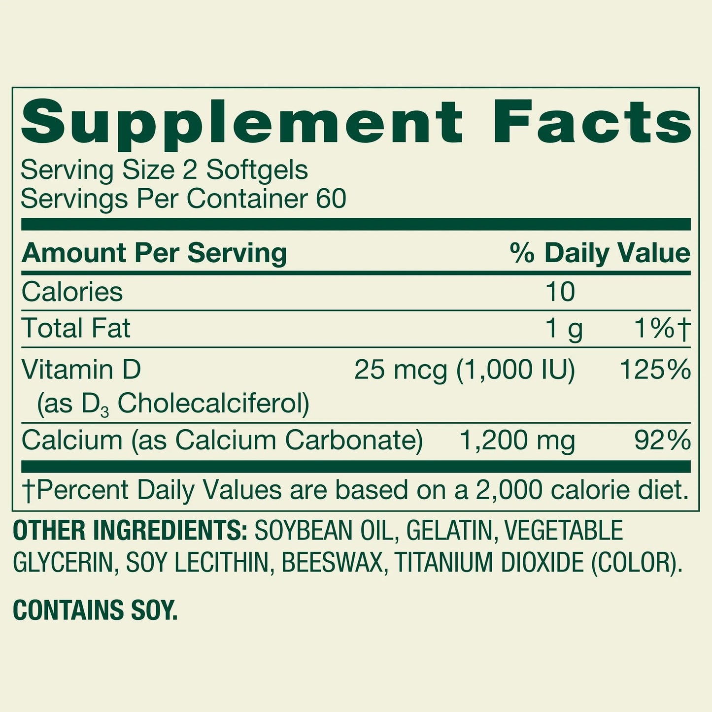 LUAL Calcium 600 mg + Vitamin D3 Softgels, 120 Count