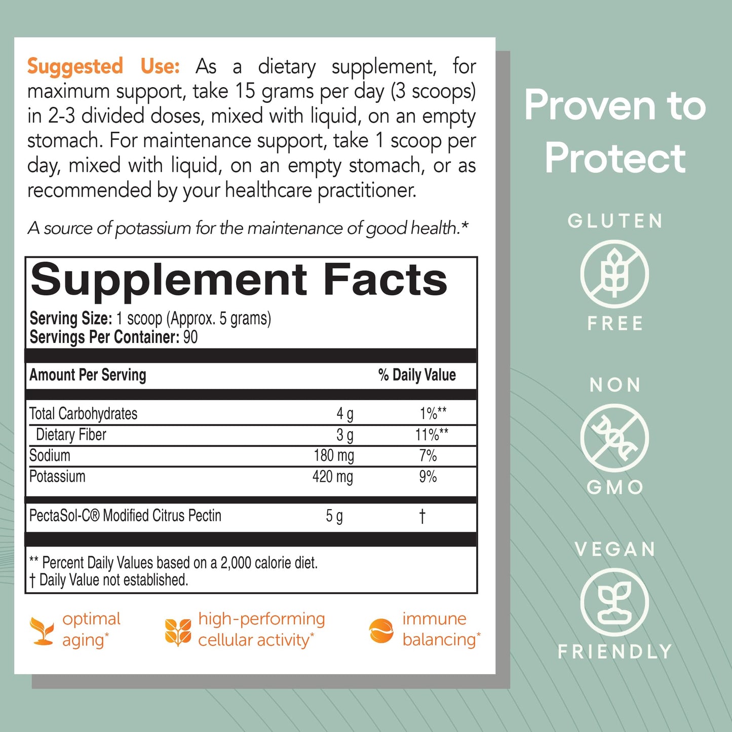 EcoNugenics PectaSol Modified Citrus Pectin Powder 16