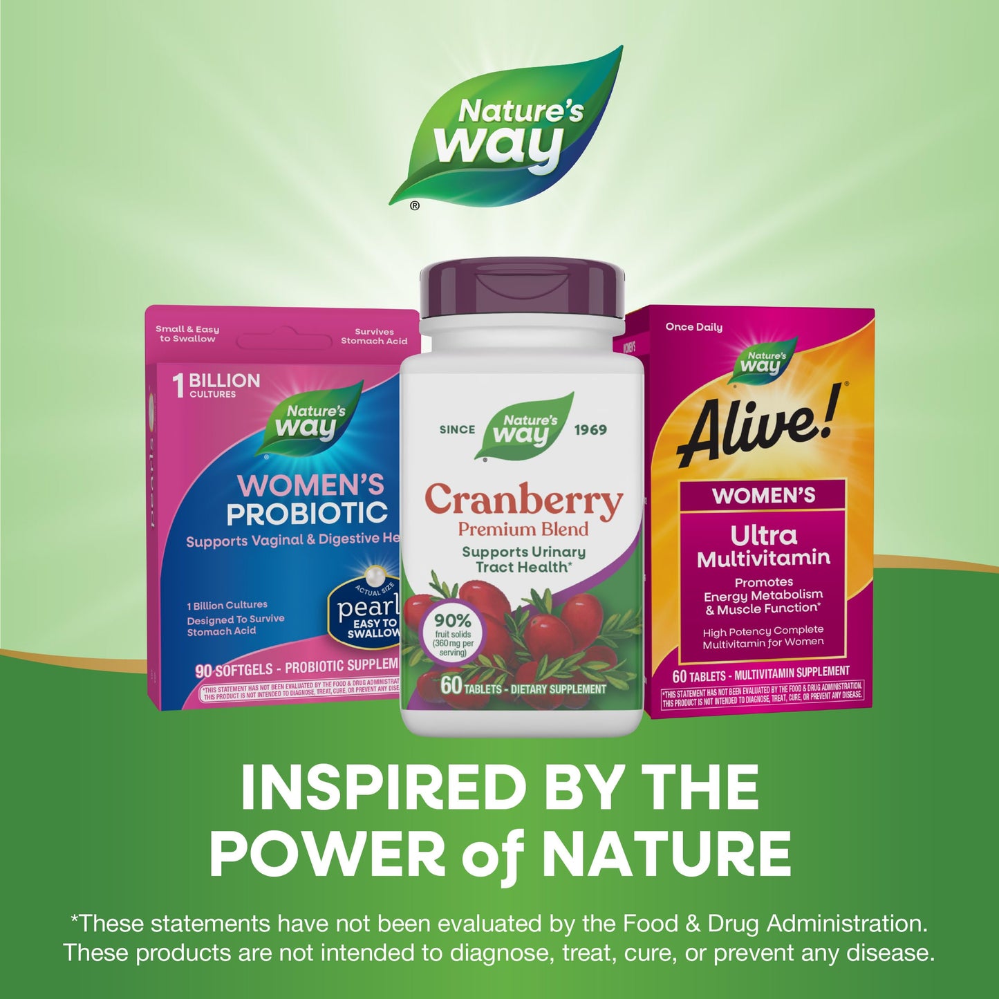 Nature's Way Premium Blend Cranberry Urinary Tract Health Support Supplement with Vitamin C, 60 Tablets