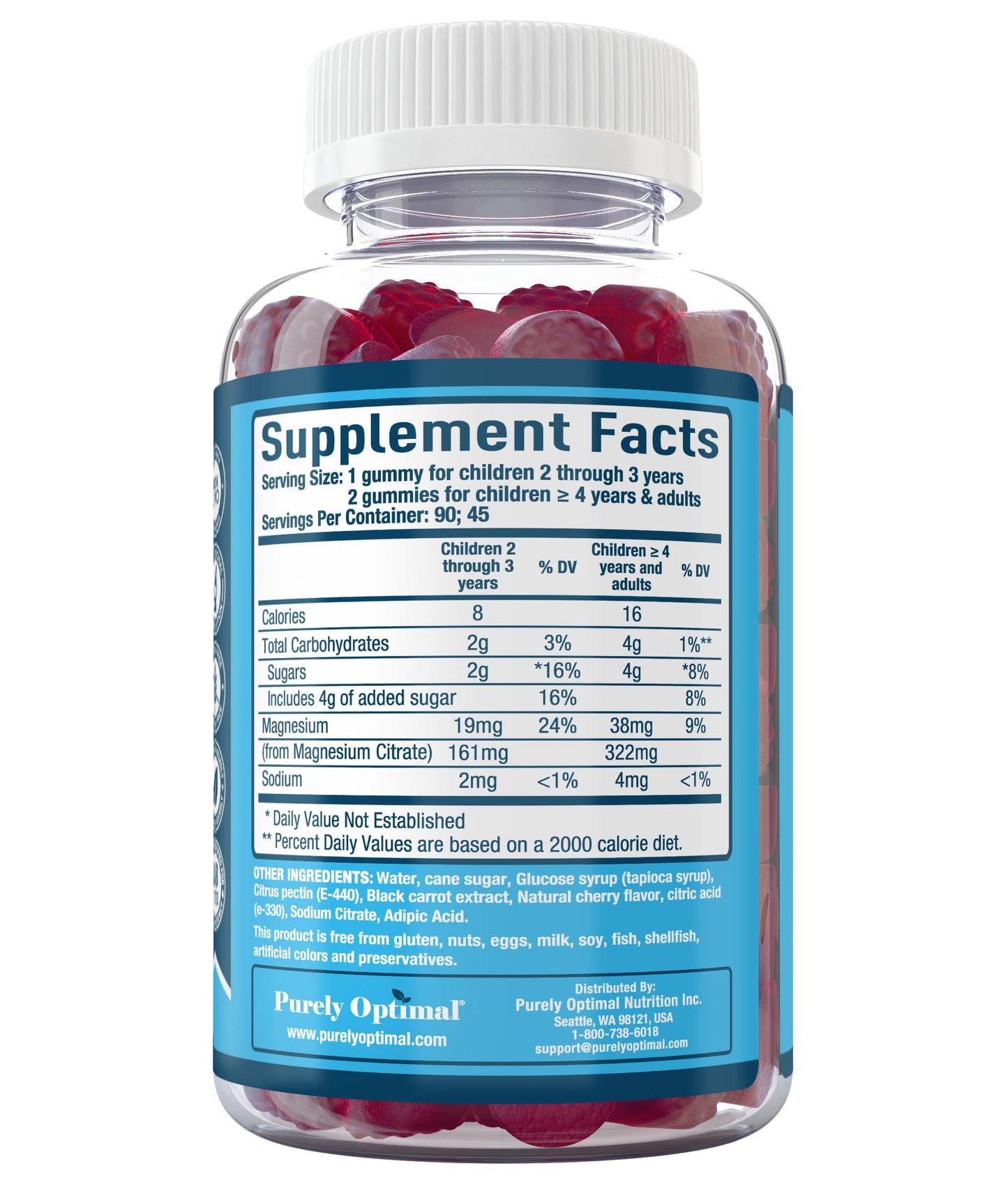 Purely Optimal Magnesium Citrate Gummies 90 Gummies