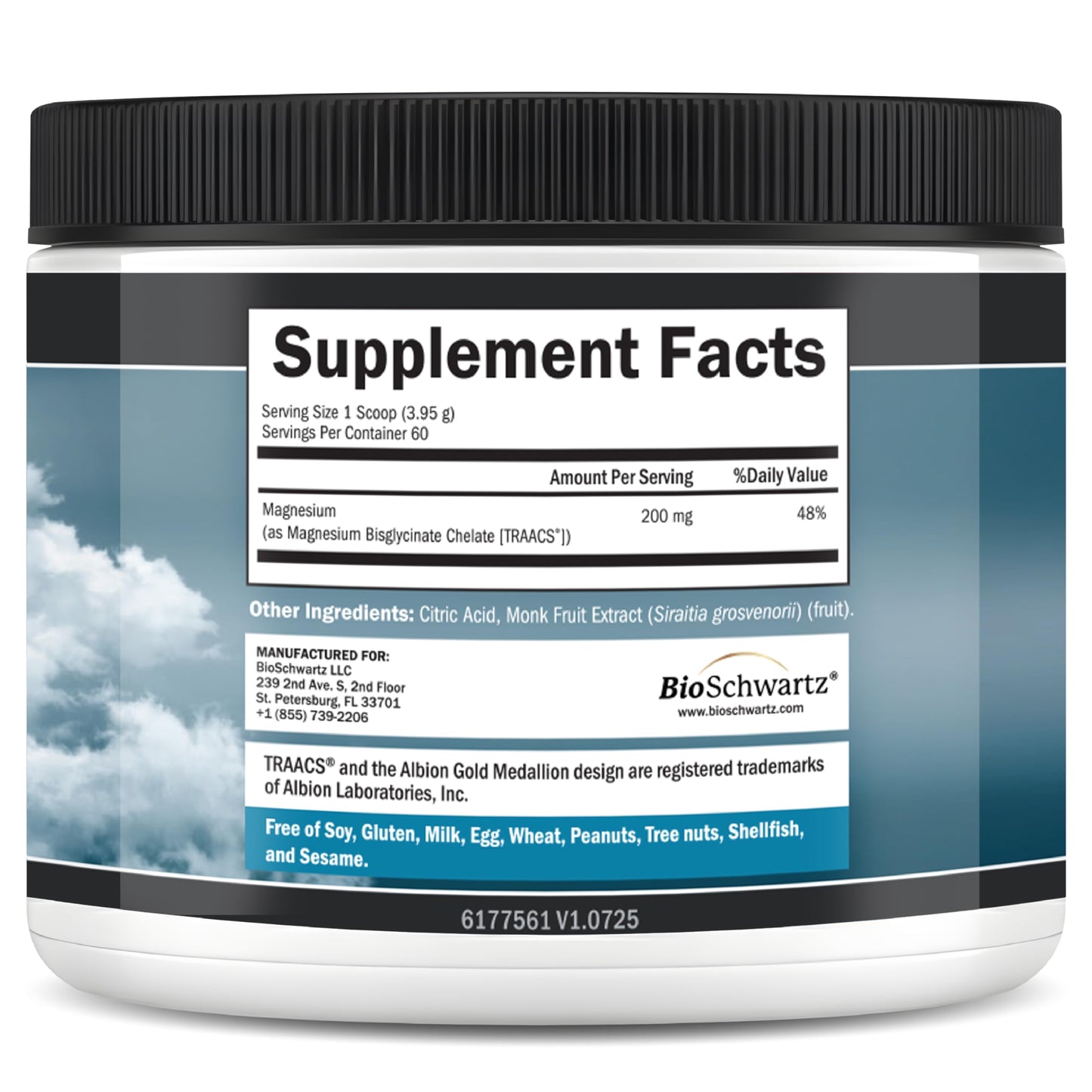 BioSchwartz Magnesium Bisglycinate Powder 8.36 Ounce