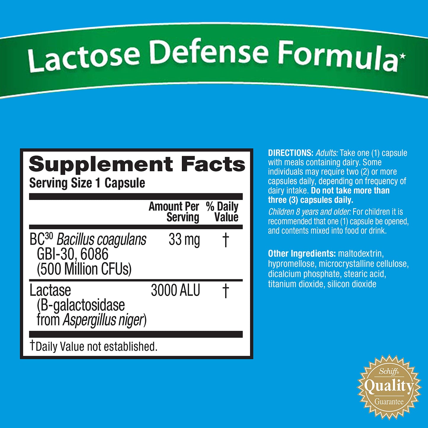 Digestive Advantage Daily Probiotic Capsule and Lactose Defense Lactase Capsule, 80 Capsules and 96 Capsules