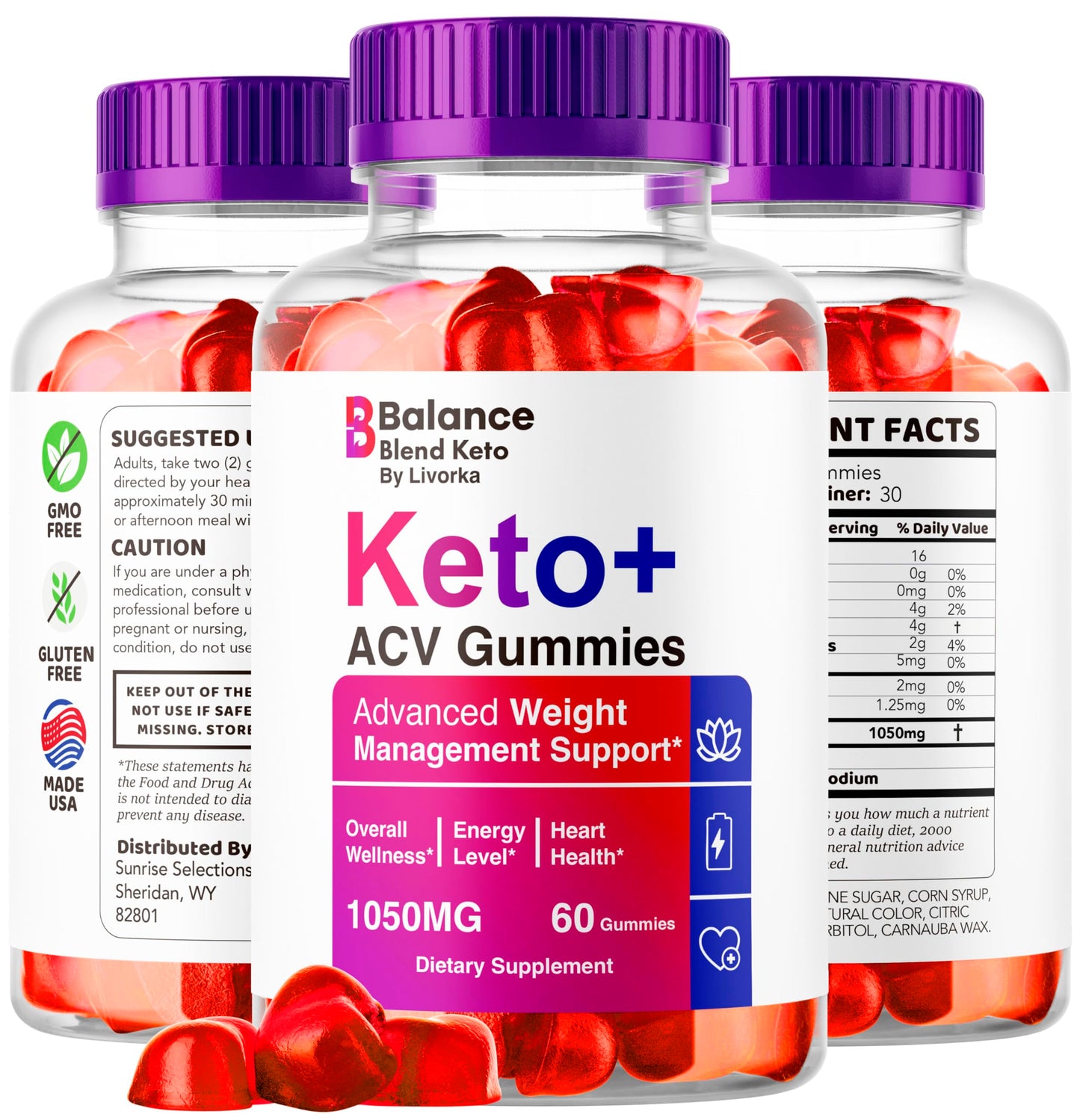 LIVORKA Balance Blend Keto ACV Gummies, 60 Gummies