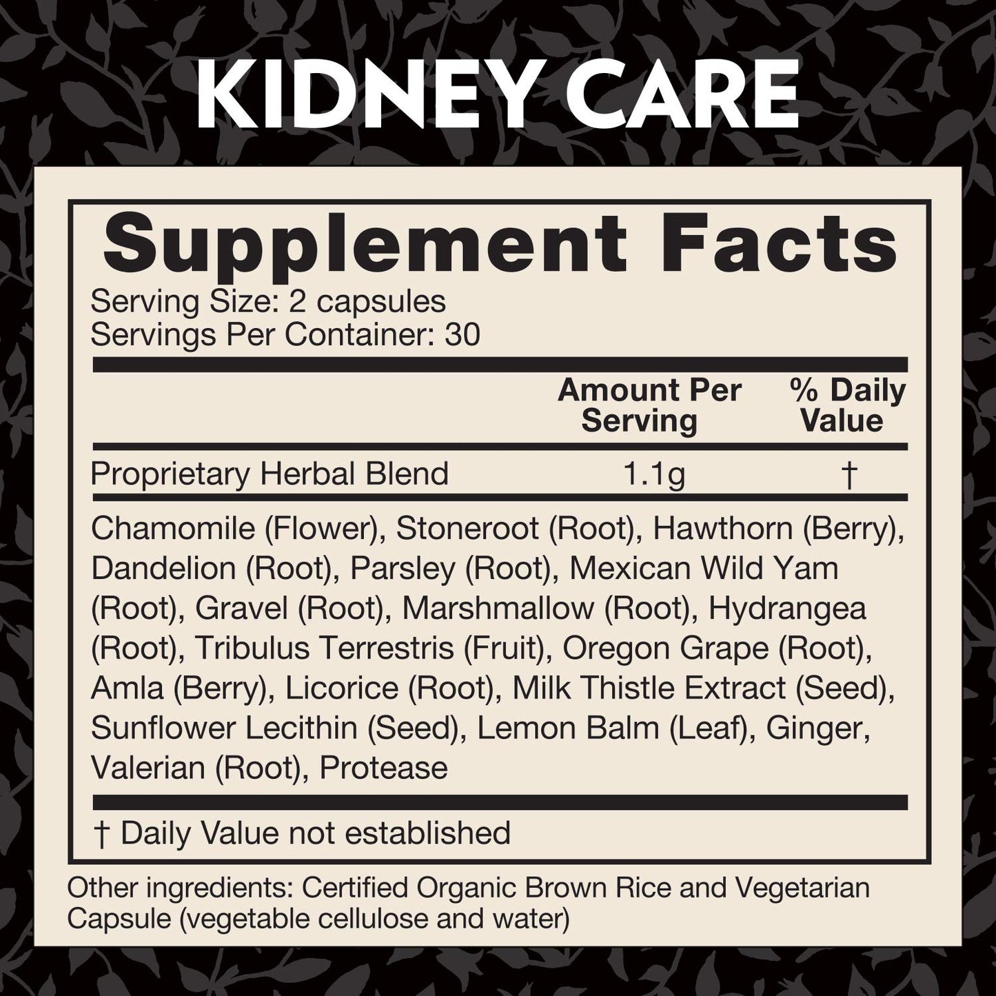 Crystal Star Kidney Care Capsules 60 Count