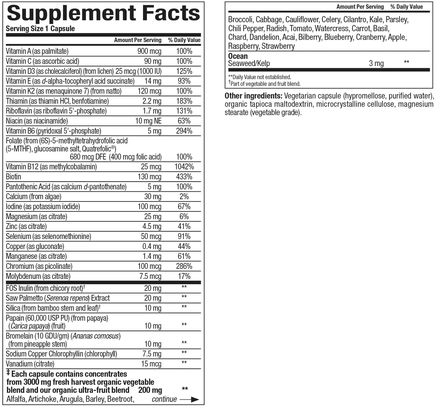Natural Factors Whole Earth & Sea Men's 50+ Once A Day Multivitamin & Mineral, 60 Capsules