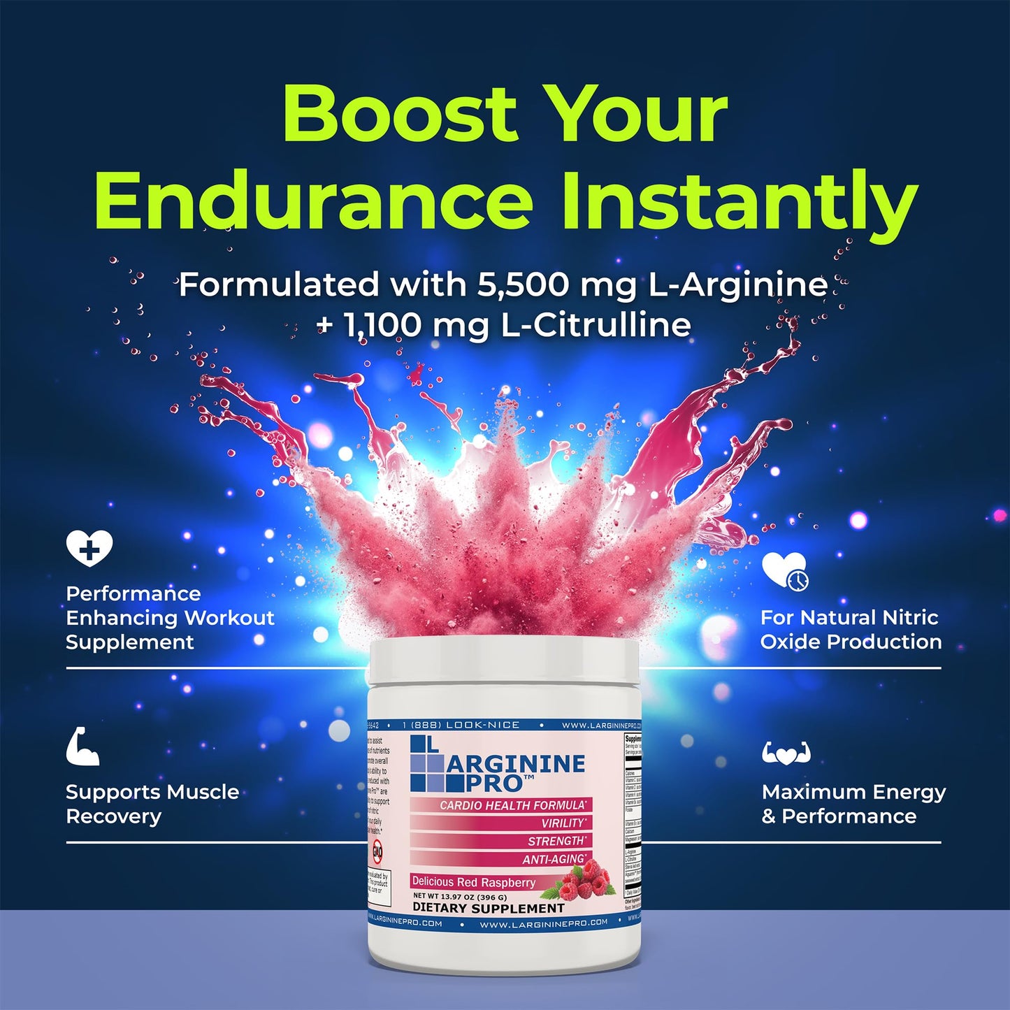 L-ARGININE PRO L-arginine Supplement Powder 41.91 oz