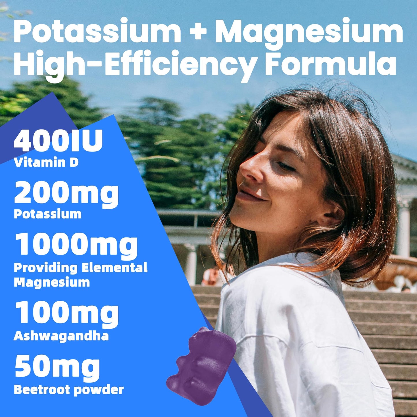 Pets Purest Potassium Magnesium Gummies Blueberry 60 Count