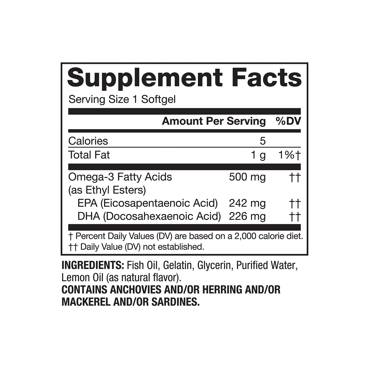 Spring Valley Omega-3 500 mg from Fish Oil Softgel 120 Softgels