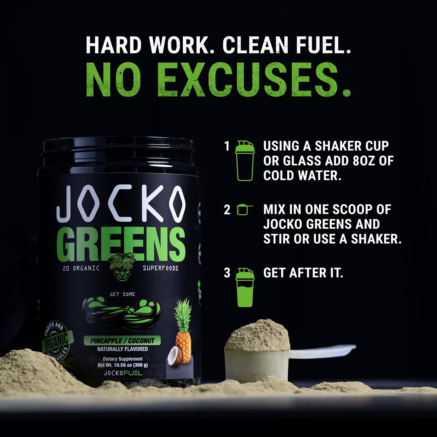 Jocko Fuel Daily Greens Powder 10.79 Ounce