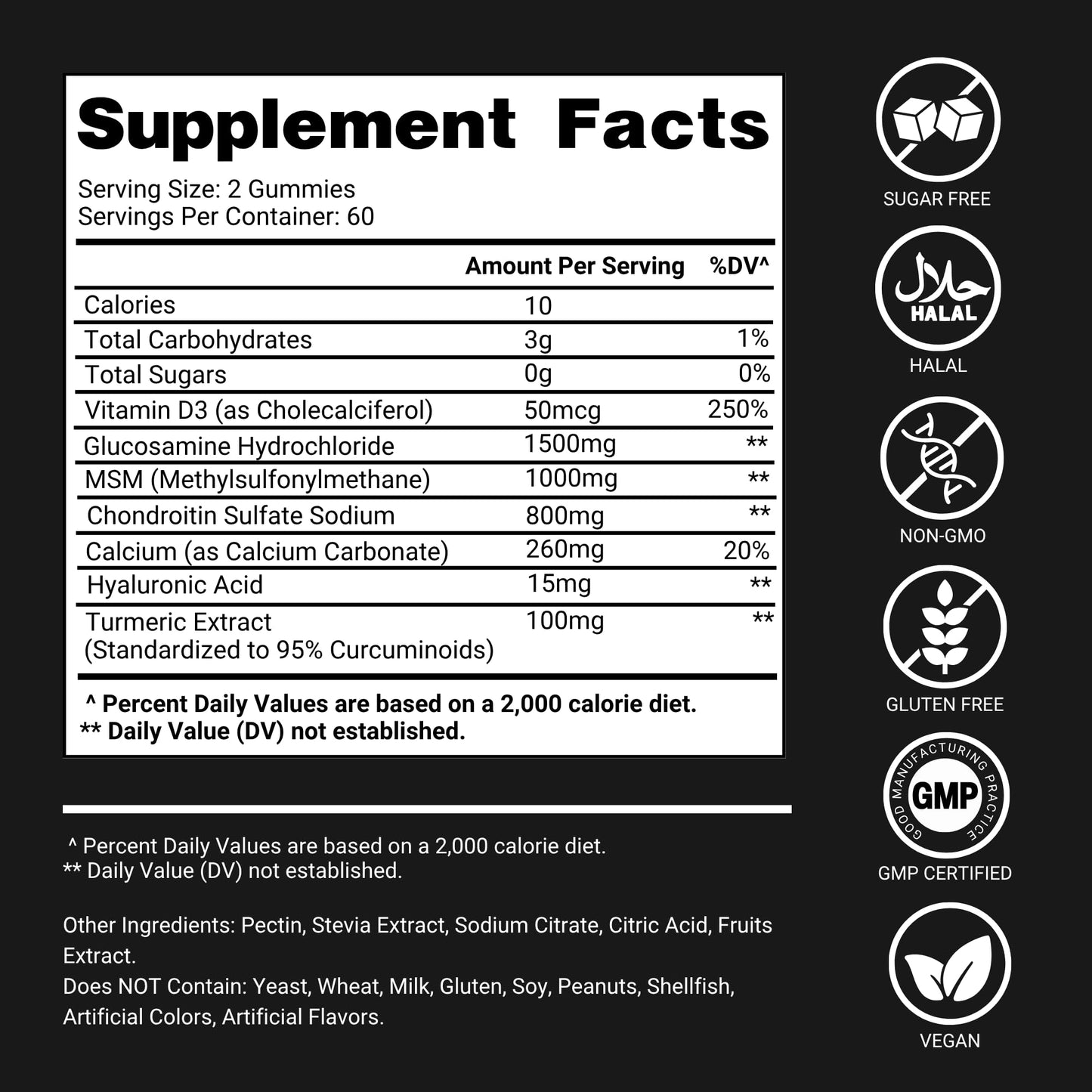 Premium Select Nutrition Glucosamine Chondroitin Gummies, 120 Gummies