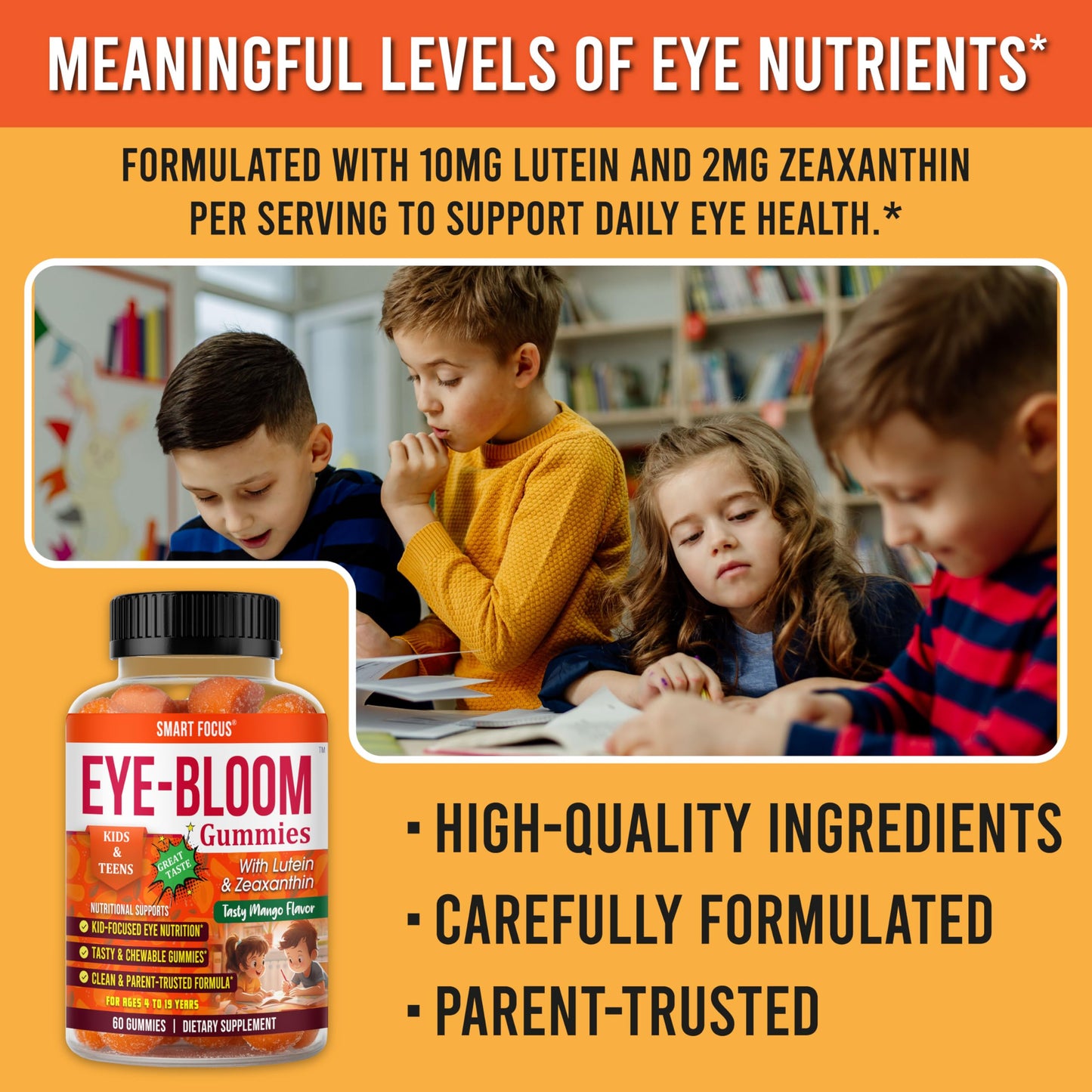 Smart Focus Eye-Bloom Lutein Eye Gummies, 60 Gummies