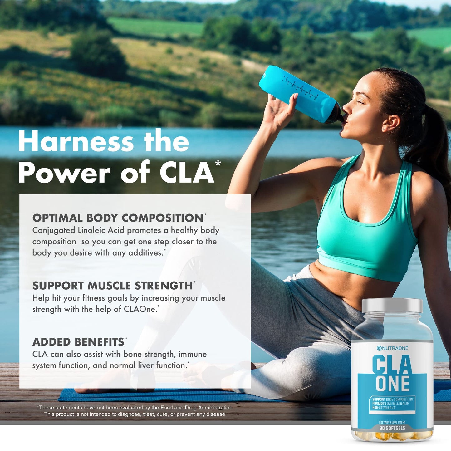NutraOne CLAOne Supplement from Nutrition Conjugated Linoleic Acid (CLA) Natural Supplement Capsules 90 Count