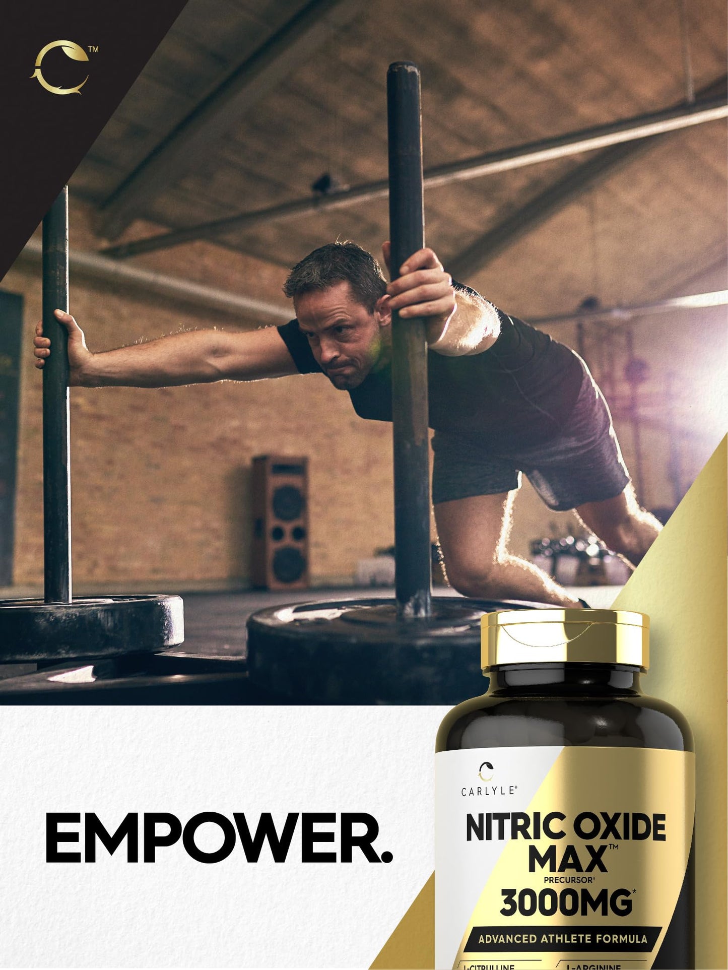 Carlyle Nitric Oxide Supplement 3000mg 120 Capsules