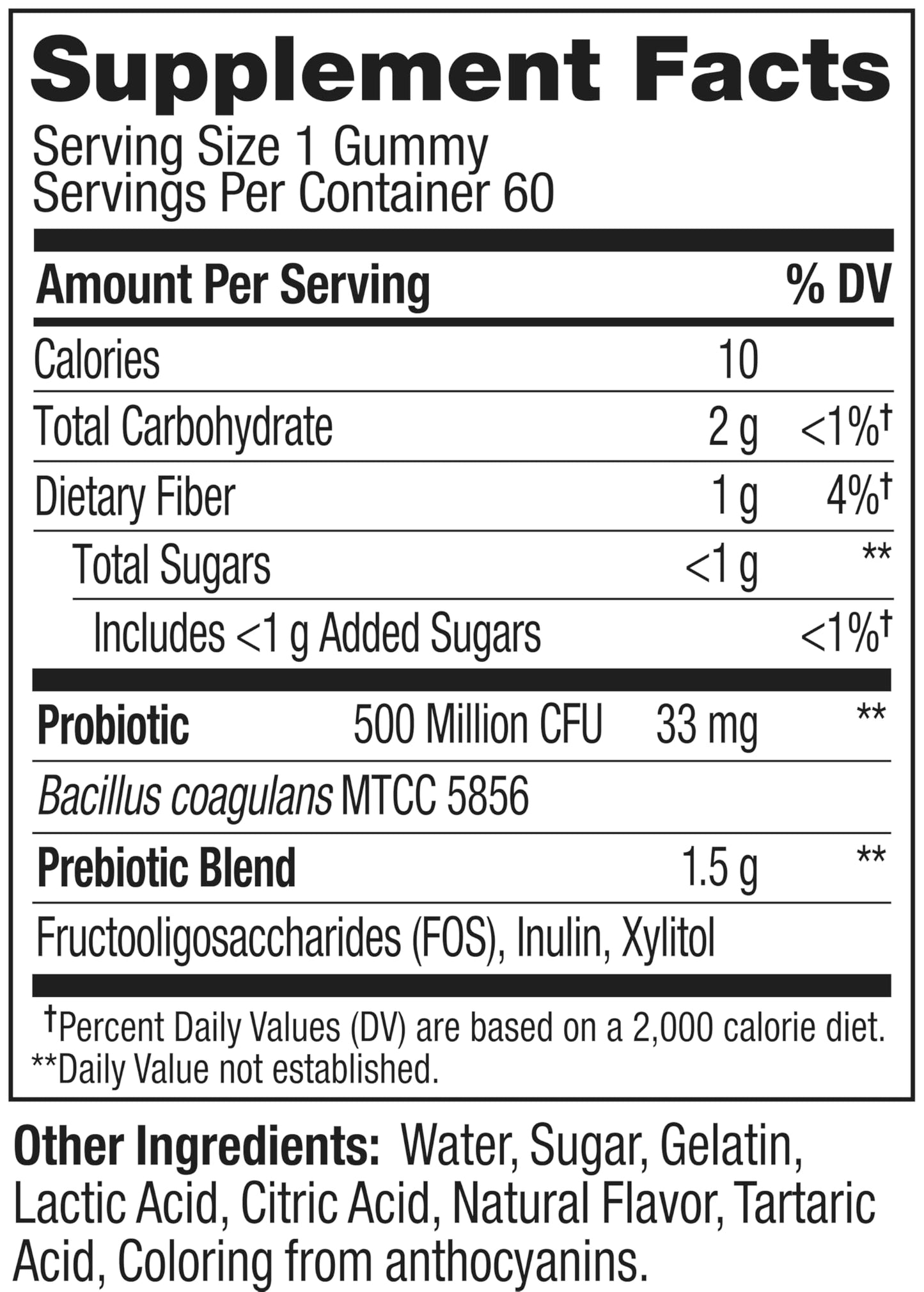 OLLY Probiotic + Prebiotic Gummy, 120 Count